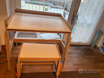 Scrivania e panca bambini regolabile Ikea
