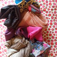 1 lotto 10 foulard e sciarpe