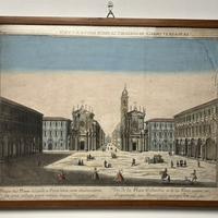 Stampa di Piazza San Carlo nel XVIII secolo