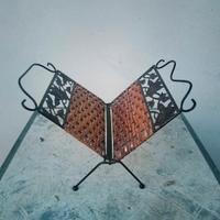 porta riviste pieghevole vintage 