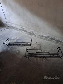 4 fioriere in ferro battuto da balcone