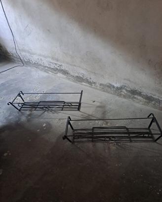 4 fioriere in ferro battuto da balcone