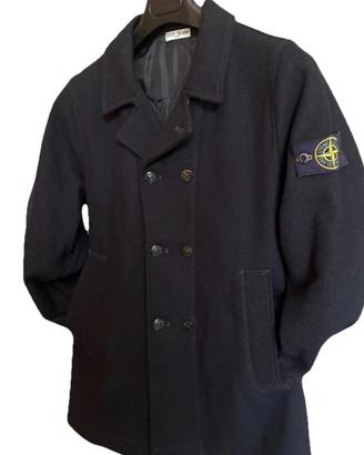 Stone Island Caban Blu Navy in Lana, Taglia S –
