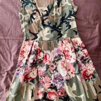 Abito mimetico con fiori tg.M