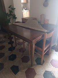 Tavolo legno vintage allungabile 