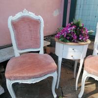 coppia poltroncine in stile shabby chic 
