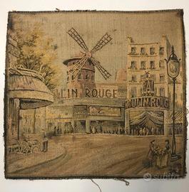 Piccolo Arazzo 25x25  Moulin Rouge Parigi.