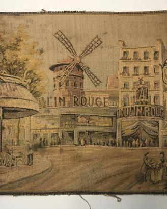 Piccolo Arazzo 25x25  Moulin Rouge Parigi.