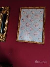 Cornice legno vintage foglia oro stile romantico 
