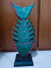 Pesce in legno etnico