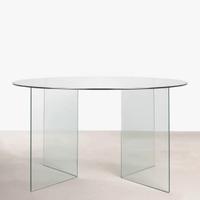 Tavolo   design rotondo grande vetro