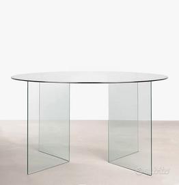 Tavolo   design rotondo grande vetro