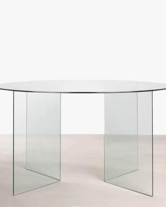 Tavolo   design rotondo grande vetro