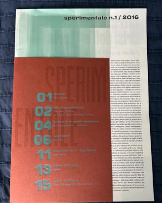 Progetto editoriale sperimentale graphic design