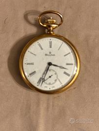 Orologio da tasca Bulova placcato in oro