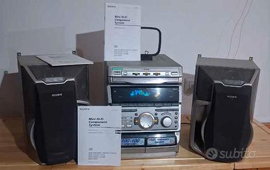 Stereo Vintage Sony MHC-RXD7 2 casse da 100W RMS