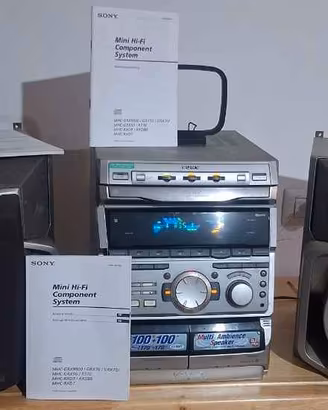 Stereo Vintage Sony MHC-RXD7 2 casse da 100W RMS