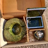 Set fumatori in onice anni 70