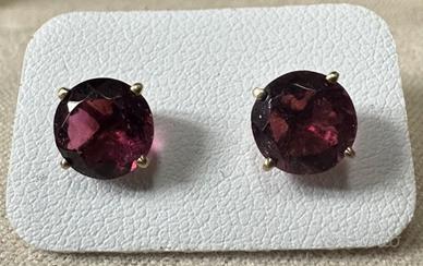 ORECCHINI ORO GIALLO 18kt. TORMALINE / RUBELLITE
