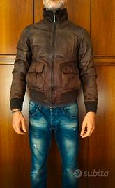 giubbotto in vera pelle vintaggiata