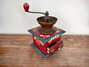 Macinino da caffé - decorazione a fiori