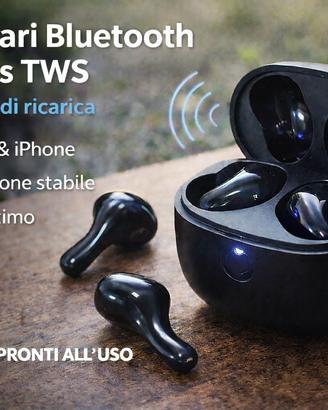 AURICOLARI BLUETOOTH TWS – WIRELESS + CUSTODIA