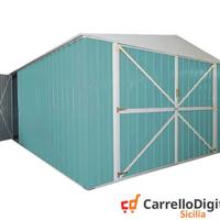 Box acciaio garage lamiera 360x600 azzurro