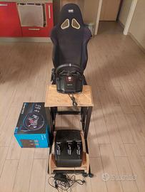 Postazione GT + volante logitech g29