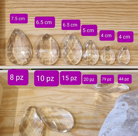 Pendenti vetro/cristallo per lampadari