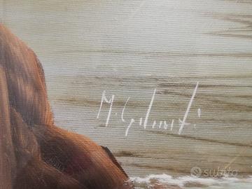 antico Quadro Mario Galanti 91 x 70 cm  