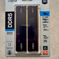 Crucial Pro RAM DDR5 96GB Kit (2x48GB) 5600MHz