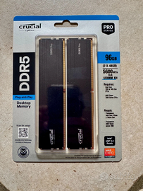 Crucial Pro RAM DDR5 96GB Kit (2x48GB) 5600MHz