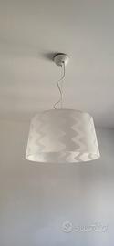 Lampadario sospensione in vetro texture a onde