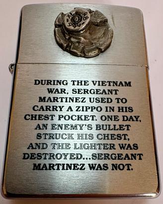 Zippo Sgt. Martinez proiettile Vietnam