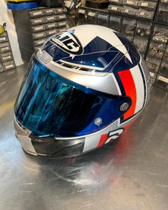 CASCO HJC RPHA 1 BEN SPIES - BLU / ARGENTO