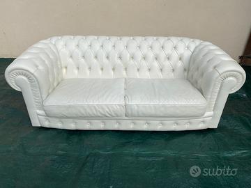 Divano in pelle due posti (Maxi) Chesterfield