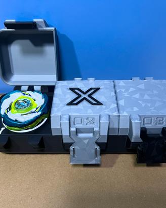 Deck Box Beyblade X Argento e Nero