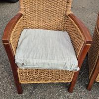 POLTRONA IN MIDOLLINO VIMINI NATURALE ARREDAMENTO 