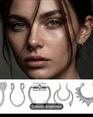 Orecchini anello per naso orecchia magnete acciaio