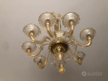 Lampadario in vetro di Murano