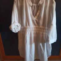 prendisole in cotone bianco