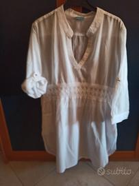 prendisole in cotone bianco