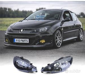 FARI PEUGEOT 206 98-06 NERO H4 OEM