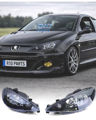 FARI PEUGEOT 206 98-06 NERO H4 OEM