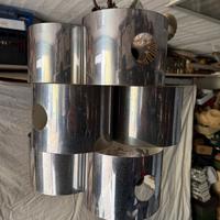 Lampadario tipo space age cromato