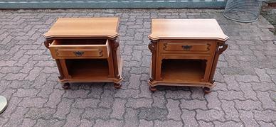 Comò comodini specchio camera da letto legno mass 