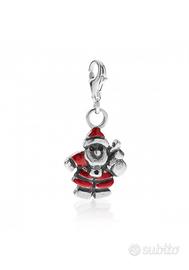 Ciondolo Charm Babbo Natale in Argento 925