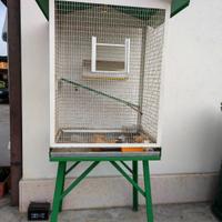 voliera per uccelli- gabbia a terra