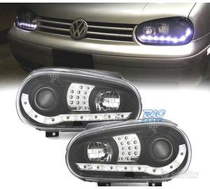 FARI VOLKSWAGEN VW GOLF 4 LUCE DIURNA LED FONDO NE