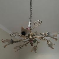 Lampadario Vintage Shabby Chic - 6 Luci - Motivo F